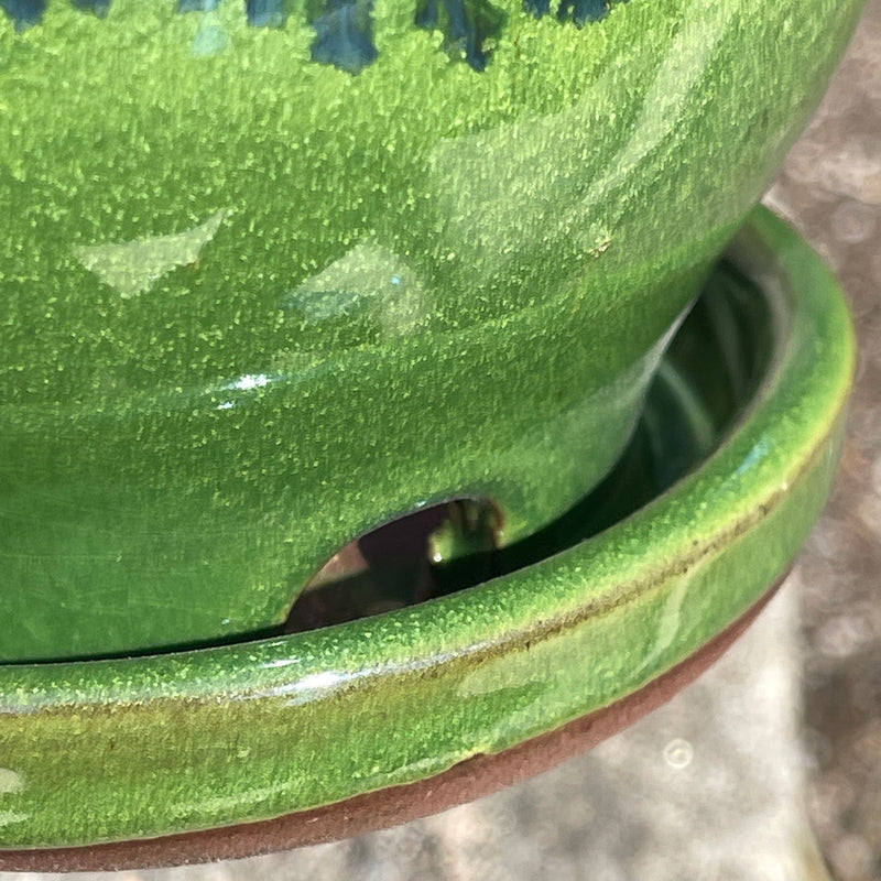 Green Ceramic Succulent Planter Pot - 4” - Zensability