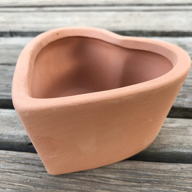 Zensability Heart shaped terra cotta succulent planter pot, valentine&